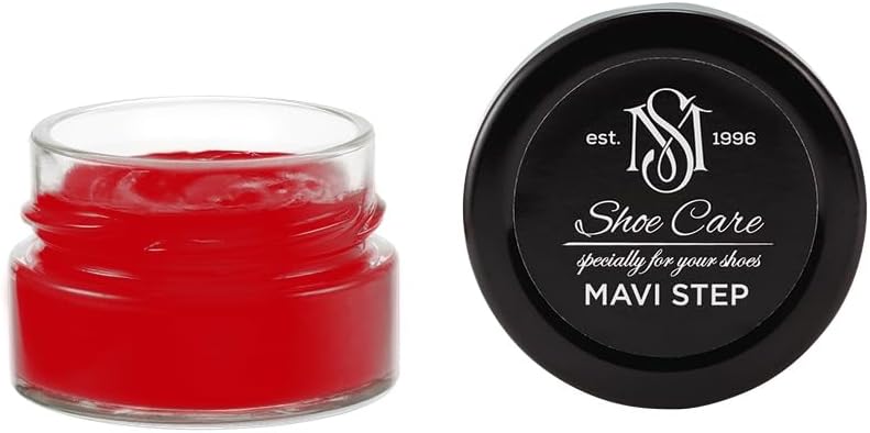 Universal Leather Dye - NCS S 1580-Y90R Ruby Red - High Coverage Leather Paint for Shoes, Bags, Canvas & Sneakers by MAVI STEP - 0.34 fl oz / 10 ml