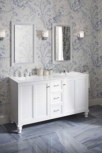 Kohler 13491-4-Cp Kelston Widespread Bathroom Faucet With Pop-Up Drain Assembly, 3-Hole 2-Handle Bathroom Sink Faucet, 1.2 Gpm, Polished Chrome #TOP5