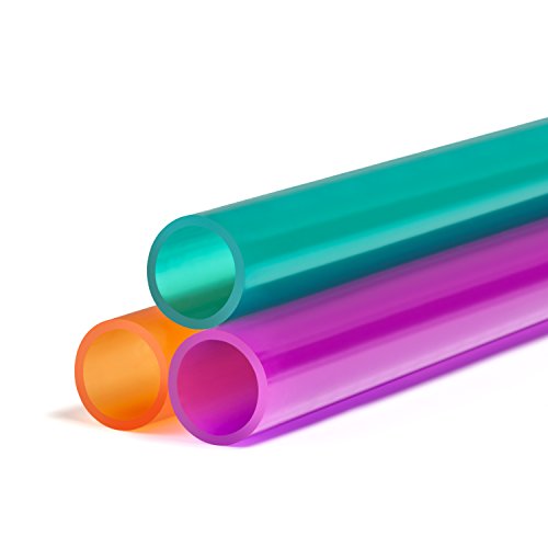 Reusable Wide Straws - Boba - Thick Smoothies - Bubble Tea - Extra Large - 3-pack