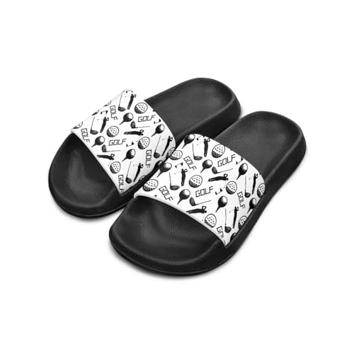 Image of Unisex Slides for Girls Boys Comfortable Slippers Slides Non-slip Shower Shoes House Fashion Thick for Indoor & Outdoor Gifts