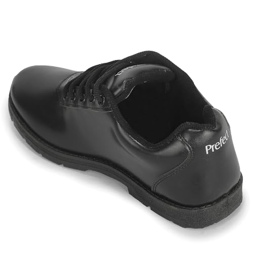Image of Liberty Prefect Black School Shoes for Kids Lace-Up