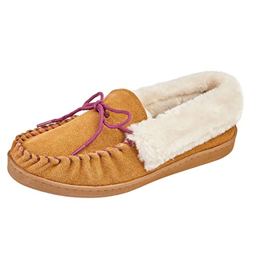 Orkney Jo & Joe - Zapatillas de piel de oveja sintética para mujer (talla 4-8), color Marrón, talla 39 EU