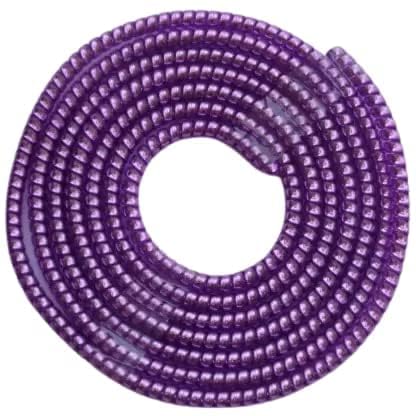 Image of Spiral Cable Protector, 150cm Cord Organizer for iPhone and Android Cables, Headphone and Charger Wire Protection Cover, Universal Device Compatible (Metallic Purple)