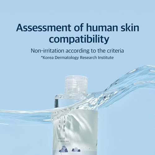 ROUND LAB 1025 Dokdo Toner 19 ml, controle de óleo e reduz o excesso de sebo, tônico facial esfolian