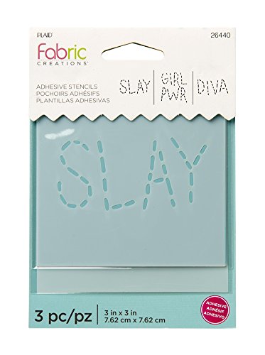 Fabric Creations Adhesive Slay Stencil, 3", Clear