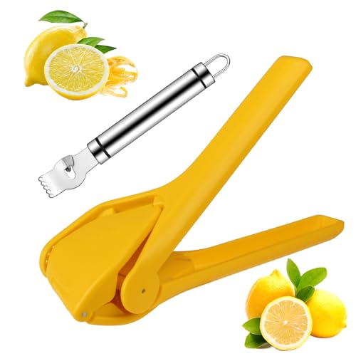 AUAUY Exprimidor Limon Manual, Exprimidor de Naranjas Manual con Ralladores de LimóN, Lemon Squeezer para CóCteles de Ginebra/Naranjas, Exprimidor de Limones Manual de Lima, CíTricos, Naranja