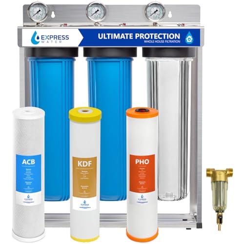 Express Water 3-Stage Whole House Water Filter System, Includes P...