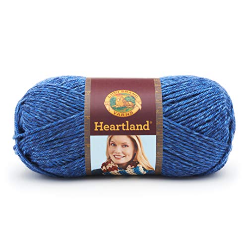 Image of Lion Brand Yarn Heartland Yarn for Crocheting, Knitting, and Weaving, Multicolor Yarn, 2-Pack, Olympic