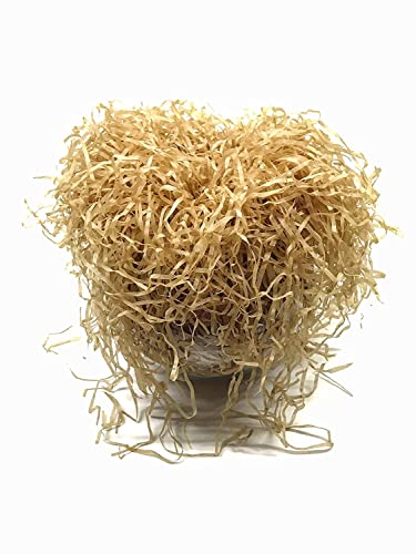 Image of Confitti Shredded Paper Crinkle Grass Strips for Gift Tray Hamper Packaging, Box Filler, Basket Filler, Christmas Festival Decoration Paper Holi Mothers day (500 GM, Food Grade Brown)
