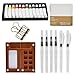 Pocket Artist Watercolor Travel Set, Mini Watercolor Palette Collection(8 Grids), Portable Kit Paint, Brush, Sketchbook & Copper Clip for Artists, Outdoor Sketchers & Beginners