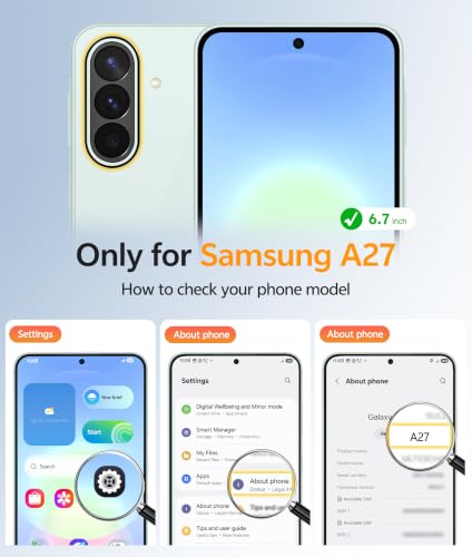 Image of FNTCASE for Galaxy A27 5G Phone Case: for Samsung A27 Cases [Fit for Magsafe] [Screen Protector] Military Grade Drop Protection, Translucent Matte Back, Slim Shockproof Protective Cover - Light Blue