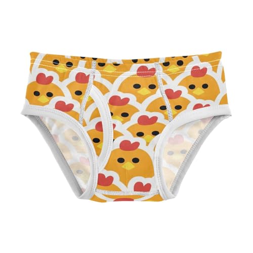 visesunny Boys Potty Training Underwear Orange Chicken Cute Design Breathe Cotton Briefs Size 2T-8Y for Toddler