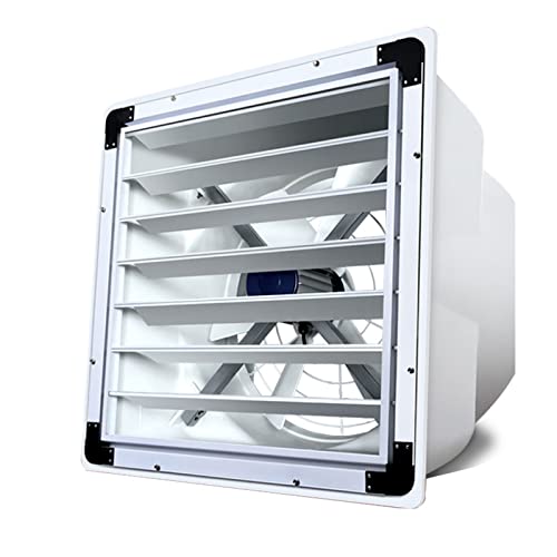 Ventilador potente industrial y extractor de aire para pared, con persiana automática, para ventilación en ático, cobertizo o garaje, extractor para baño potente