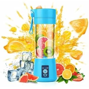 SUPERSTUD Portable Electric USB Juice Maker Juicer Bottle | Blender Grinder Mixer | Rechargeable Bottle with 6 Blades…