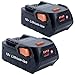 Epowon 2-Packs Replacement 4000mAh Lithium Ion Battery 18V for RIDGID 18Volts R840087 R840083 R840086 AC840085 Compact Power Tool Battery