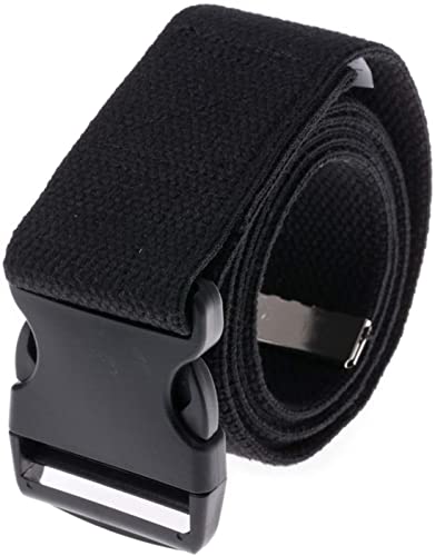 Image of ALBIO Gait Belt - Transfer and Walking Assistance with Quick Release Buckle for Caregiver Nurse Therapist 2 inches Mulligan Mobilization Belt, Gait belt used in Physiotherapy (Black)