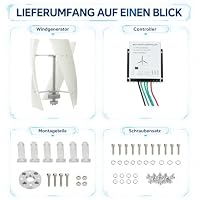 Vertikaler Windturbinen-Generator 100W 24V Windkraftanlage – Ansicht 4