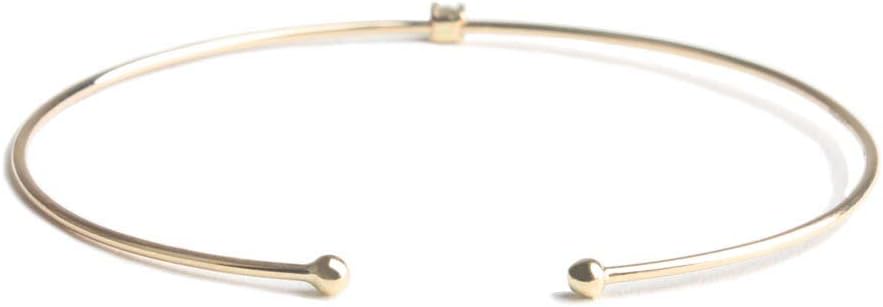 Fairy Collection 14K Yellow Gold Cognac Diamond Square Cuff 5.5 inches