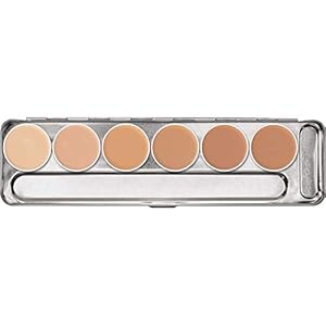 Kryolan Camouflage Creme Palette mit 6 Farben