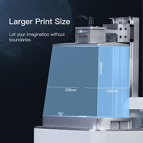Nova3D Whale3 Se Msla 3D Resin Printer Uv Resin Photo Curing Printer With 10.3-Inch 8K Monochrome Lcd 228 X 128 X260 Mm³ / 8.97 X 5.03 X 10.23 In³ Larger Printing Size #TOP3