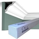  Orac Decor - Carton de 16 mètres C213 Corniche Plafond Orac x Cimaises-et-Plus - 8x8x200cm (h x p x L) - moulure décorative polyuréthane*
