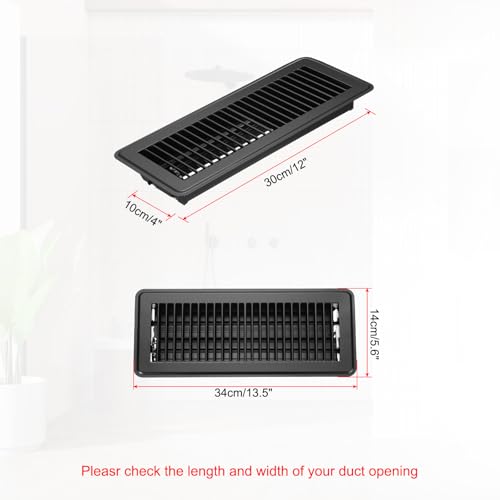 Couvercle de ventilation réglable 12x4 pour sol maison et bureau - 3