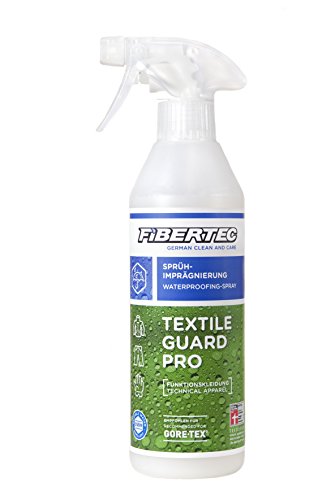 Fibertec Textile Guard Pro, wydajny spray impregnujący do tkanin syntetycznych, odzież outdoorowa z membraną i bez, 500 ml