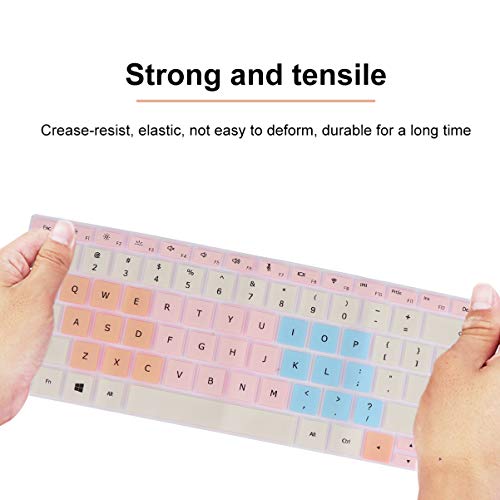 Solustre Capa de teclado para laptop protetor de teclado de silicone à prova d'água, impressão colo