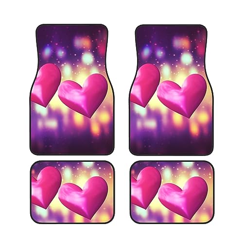 Tapis de voiture pour femme design cœur feutré pour illuminer vos trajets quotidiens en SUV