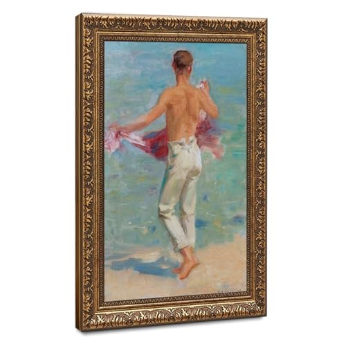 Toile Henry Scott Tuke Preparing to Bathe cadre à suspendre décoration murale salon