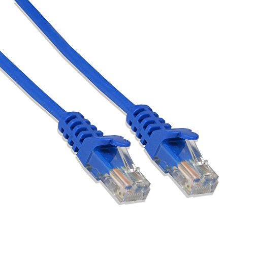 LOGICO 2ft Cat5e Cable Ethernet LAN Network RJ45 Patch Cord Internet Blue (50 Pack)