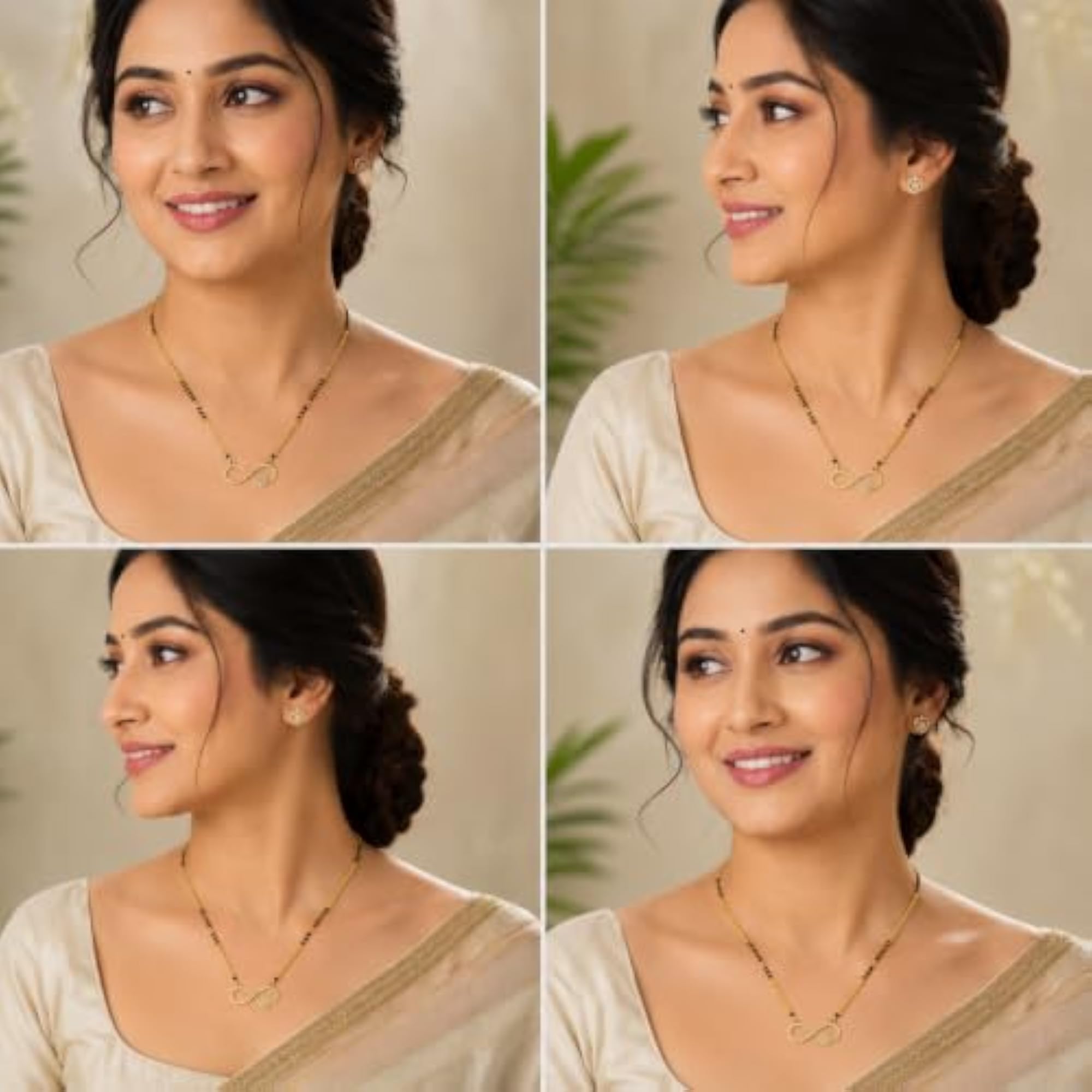 Women's Gold-Toned Infinity Mangalsutra Necklace