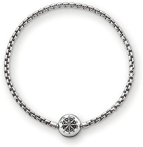 Bracelet Thomas Sabo argent 925 noirci de haute joaillerie pour perles Karma Beads