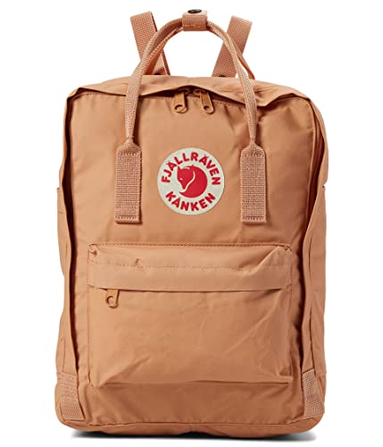 Image of Fjallraven Kanken Unisex Travel Backpack - Side Slip Pocket - Adjustable Shoulder Straps - Dual Top Handles Peach Sand One Size One Size