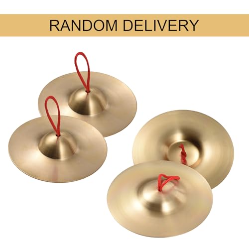 image for summina Mini Small Brass Hand Cymbals 5.8in Gong Band Rhythm Percussio