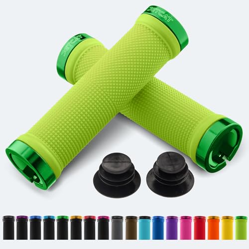 Grips Bmx Grips, Bicycle Handlebar Grips Handles For Adults. Ebike, Mtb, Scooter, Lock On, Green