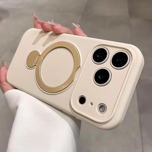 Coque iPhone 13 Pro silicone liquide blanc pour visionnage vidéo mains libres
