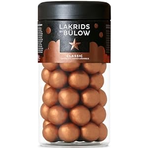 LAKRIDS BY BÜLOW - Classic Caramel · Dänische Gourmet Lakritz-Kugeln · Süßer Lakritzkern umhüllt von Dulce-Schokolade und Meersalzflocken