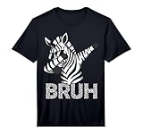 Funny Dabbing Zebra Shirt Boys Mens Animal Print Zebra Bruh Performance T-Shirt