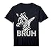 Funny Dabbing Zebra Shirt Boys Mens Animal Print Zebra Bruh Performance T-Shirt