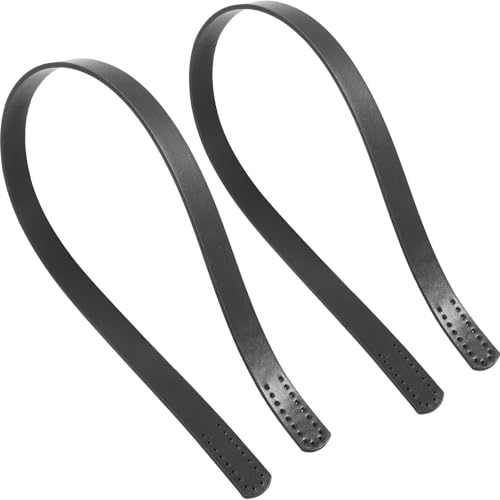 Uonlytech 2pcs Black Pu Leather Bag Handles Replacement for Women