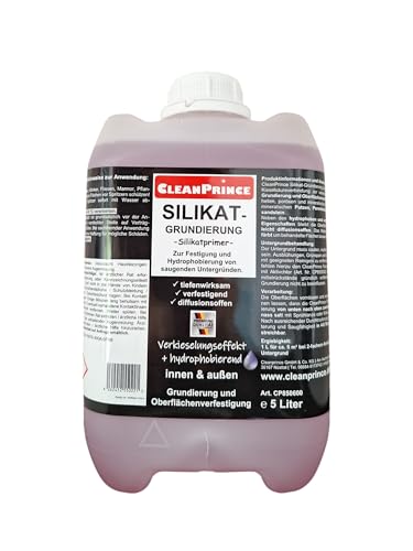 CleanPrince Silikatgrundierung Silikatprimer 5 Liter | Grundierung und Verkieselung mit