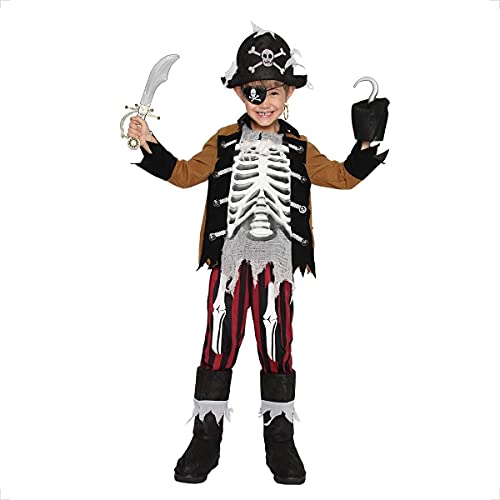 Jason Party Kids Pirate Costume Boys Deluxe Halloween Cosplay Set - Skeleton-L #TOP27