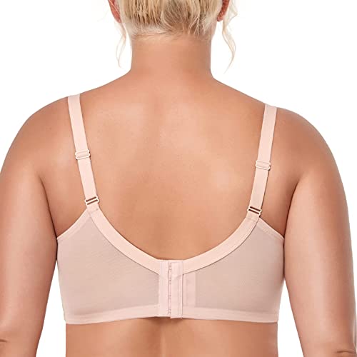 Hsia Women's Underwire Unpadded Bra Minimizer Full Bust Bra Plus Size Sheer Bra Sexy Lace Unlined Bra #TOP2
