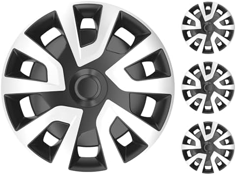 Jeu De 4 Enjoliveurs Souples M MOTOS 16 Pouces - Protection Jantes, Facile à Installer Sans Outils, Lavable