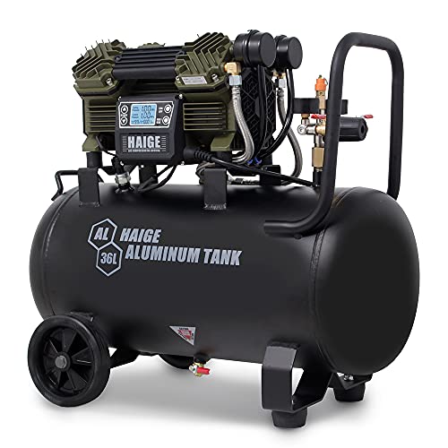 HAIGE(ハイガー) 静音 ストレスフリー コンプレッサー 100V 36Lタンク...