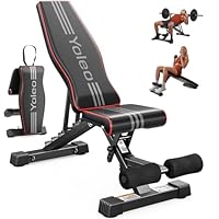 YOLEO Verstellbare Gewichtbank für das Heimtraining, ENISO-zertifiziert mit 375KG Tragfähigkeit
