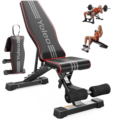 Yoleo Adjustable Foldable Weight Bench for Full Body