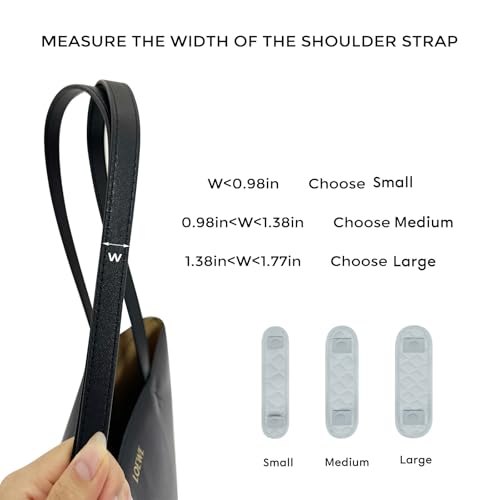 Image of GIVLEFLY Shoulder Strap Pad for Purse and Tote Bags, Soft Nylon Cushion Cover, Snap-On Protector for Flat Handbag & Crossbody Straps