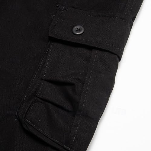 Cargo Pants for Men Work Casual Baggy Straight Leg Sweatpants with Multi Pockets Outdoor Sports Hiking Travel Construction Workwear Tactical Pant 01# Black 44 — view 5